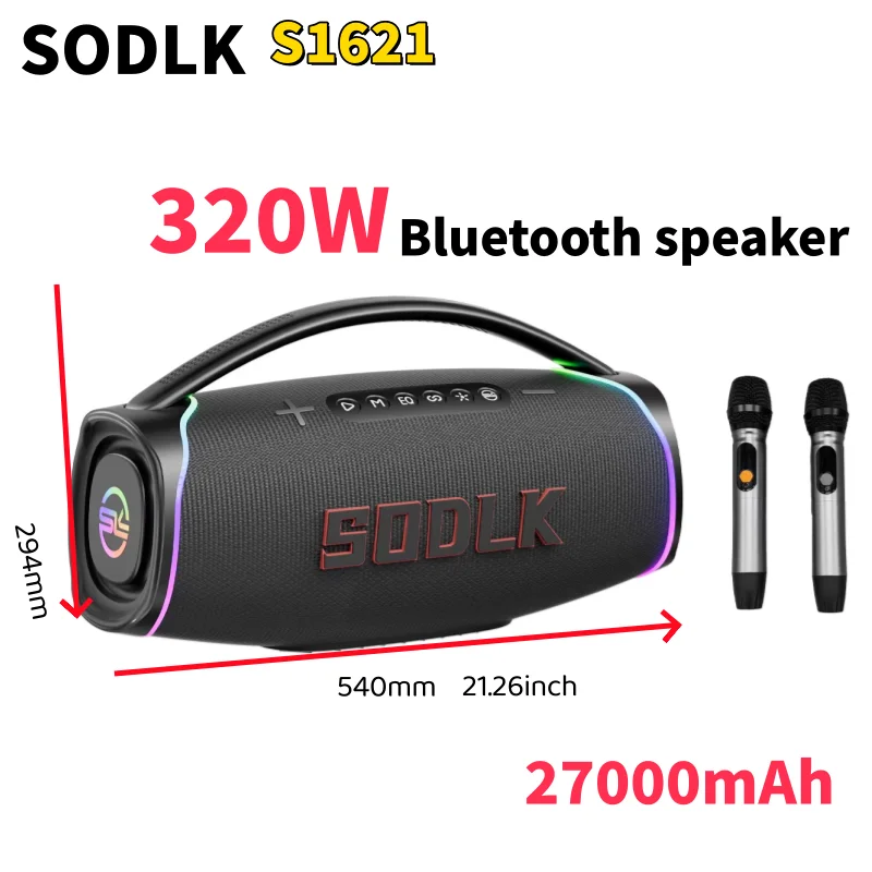 Apple Music Audio Quality - Портативная Bluetooth-караоке-колонка SODLK S1621 New Model