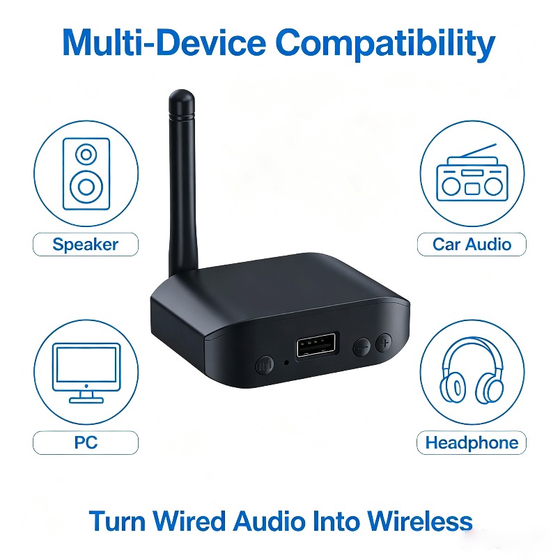 Audio Music Link - Беспроводной аудиоадаптер Bluetooth 5.0, приемник с