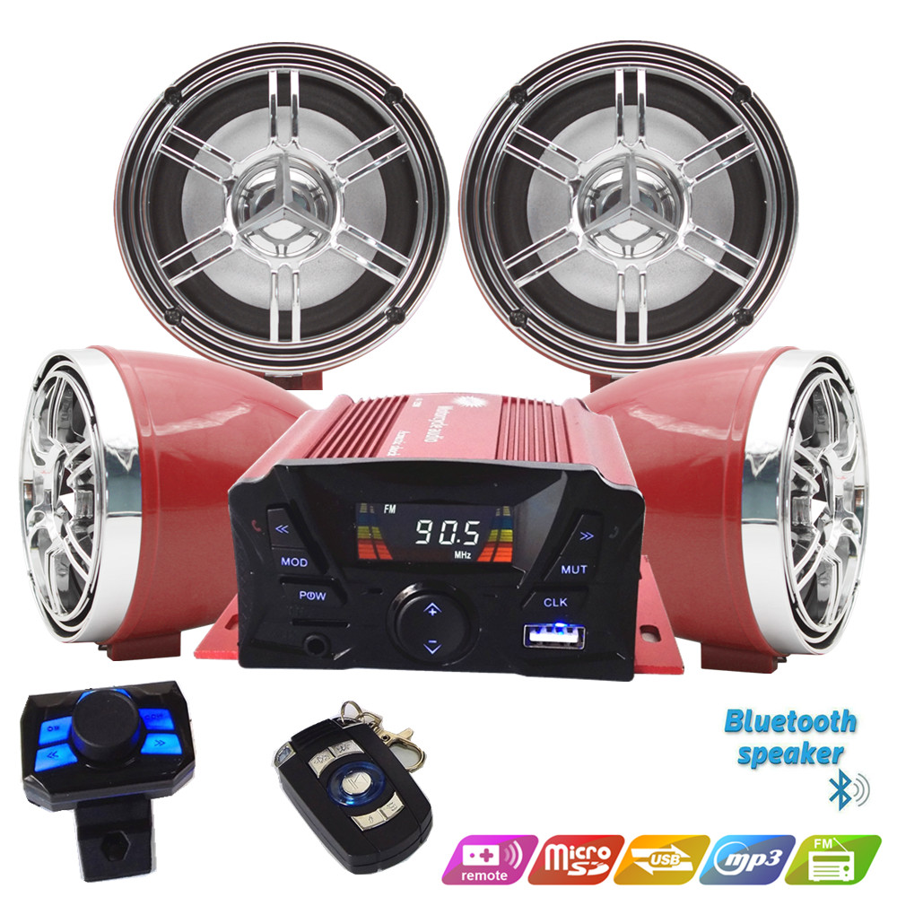 Audio Music To Mp3 - 12В 4-канальная всепогодная Bluetooth-аудиосистема для UTV,