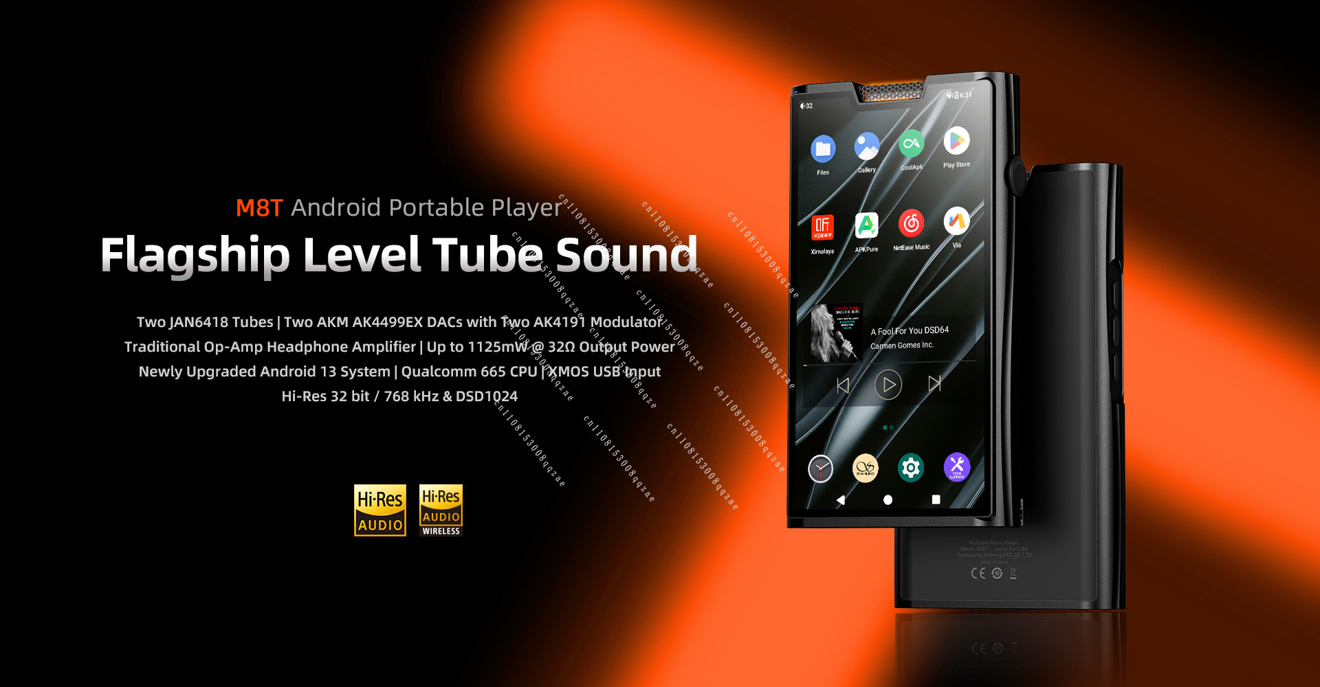 Mp3 Audio Music Youtube - Портативный Hi-Fi музыкальный плеер M8T Flagship