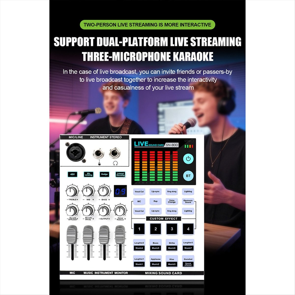 Audio Music Mixer - Звуковая карта DTC5 SN800 для живых
