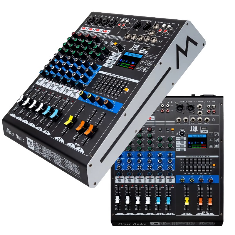 Audio Music Mixer - GAX-HLM80 Green Audio 8-канальный аудиомикшер со