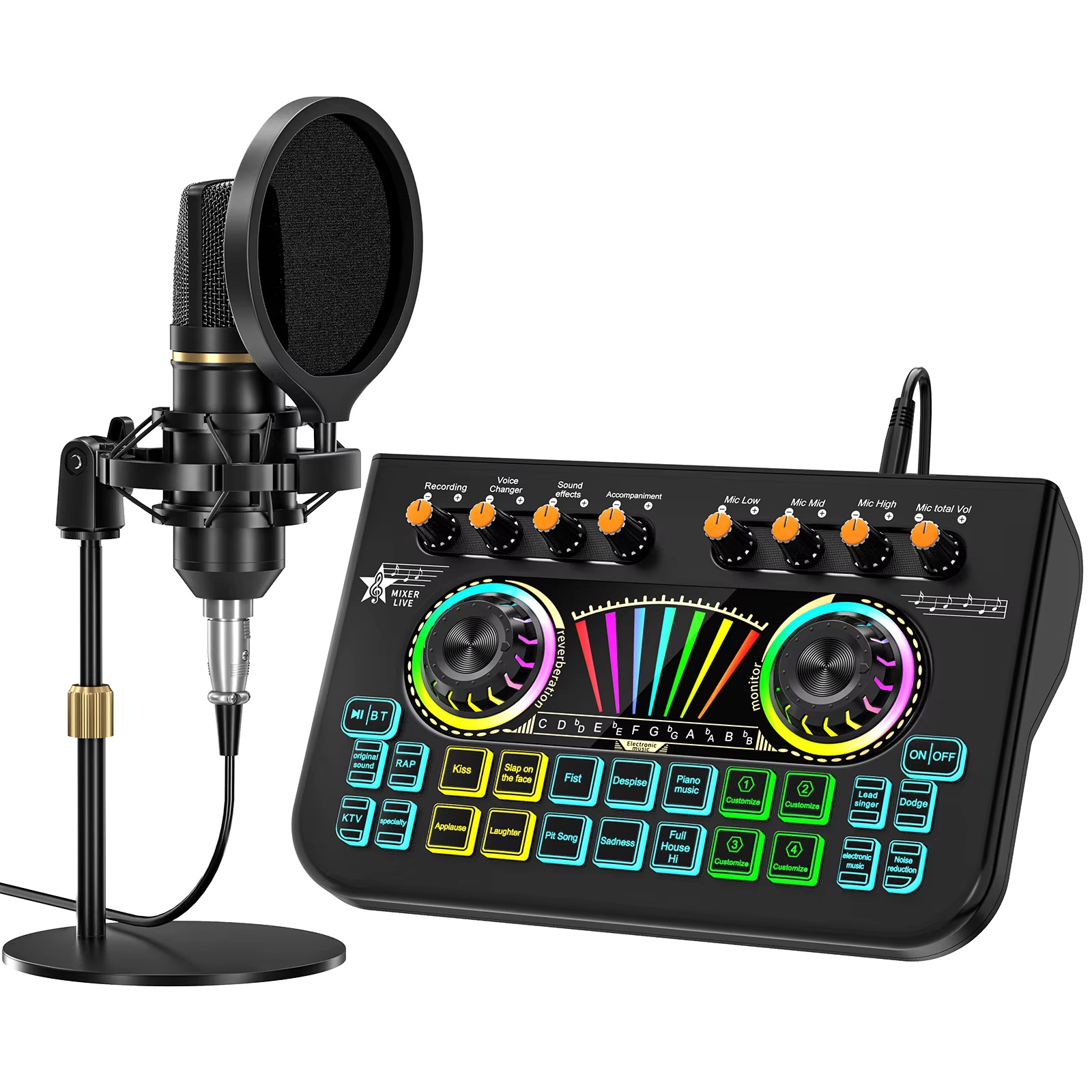 Audio Music Mixer - Комплект микрофона для подкастов Tenlamp X3