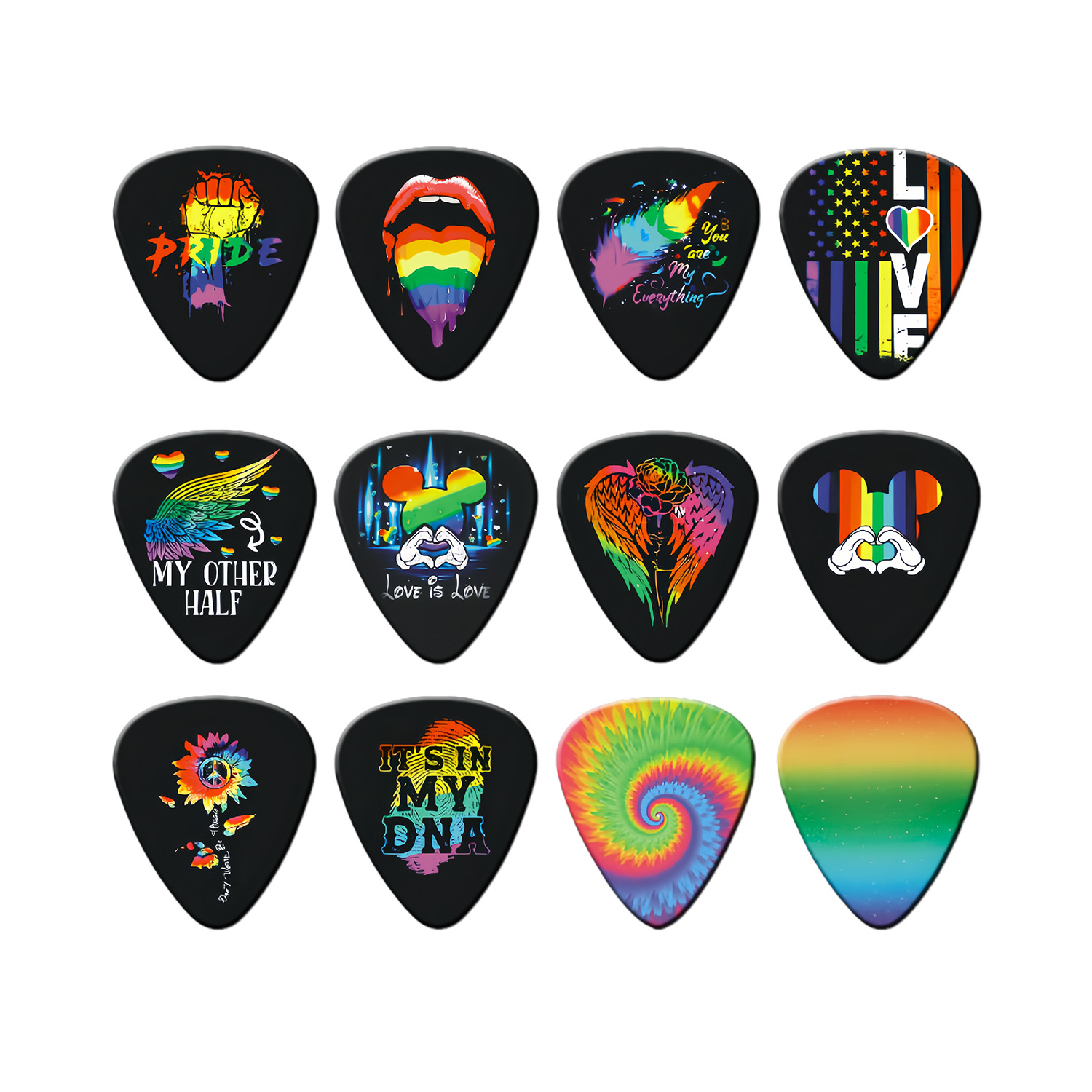 12 шт. медиаторы 0,46 мм 0,71  – обзор и цена Electric Guitar Pick Pack