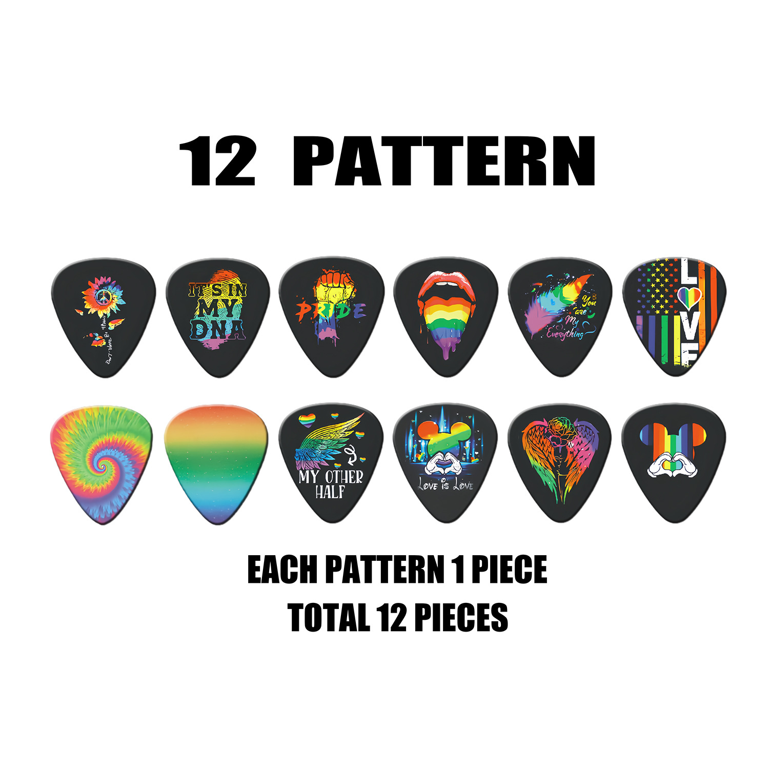 12 шт. медиаторы 0,46 мм 0,71  – обзор и цена Electric Guitar Pick Pack