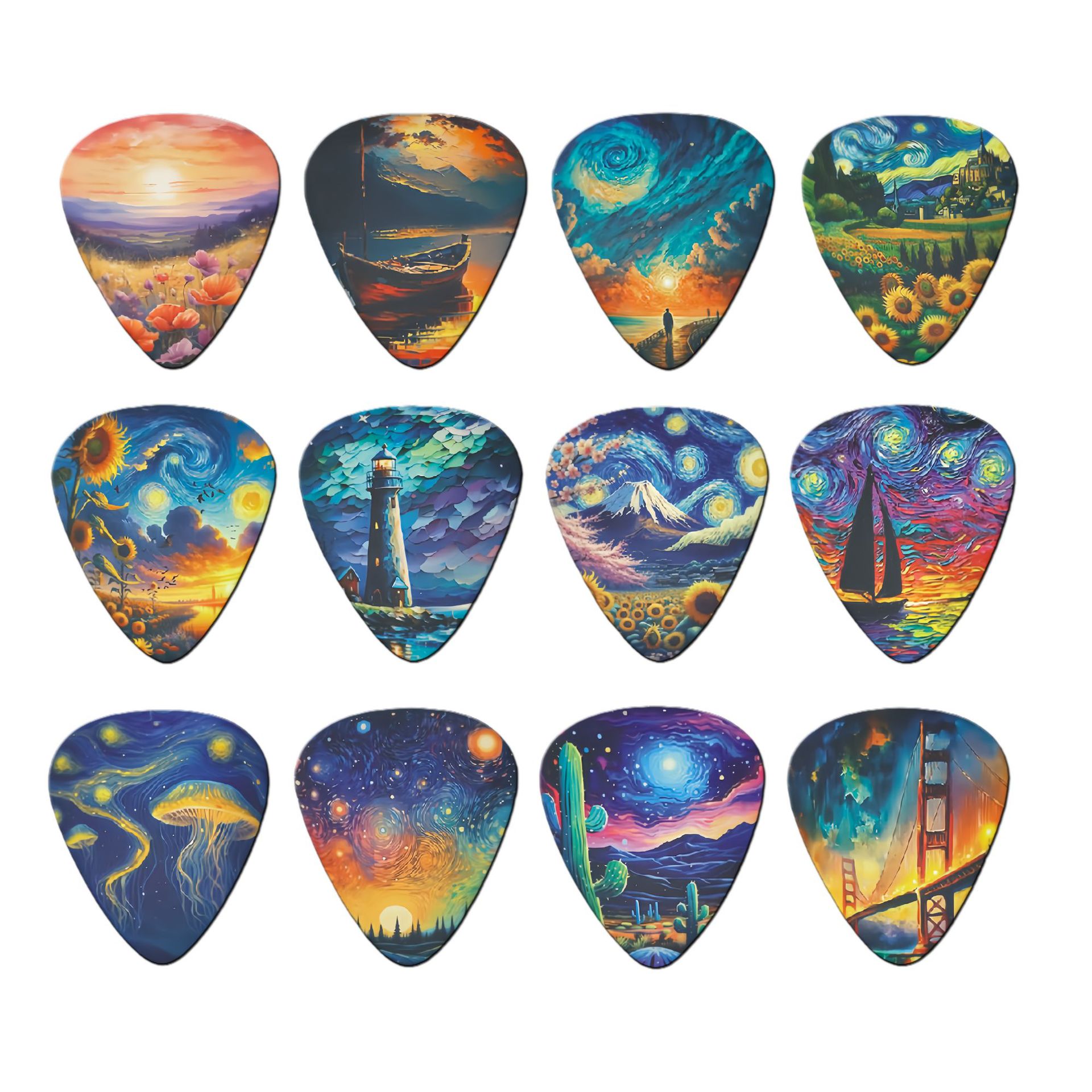 12 шт. медиаторы 0,46 мм 0,71  – обзор и цена Electric Guitar Pick Pack