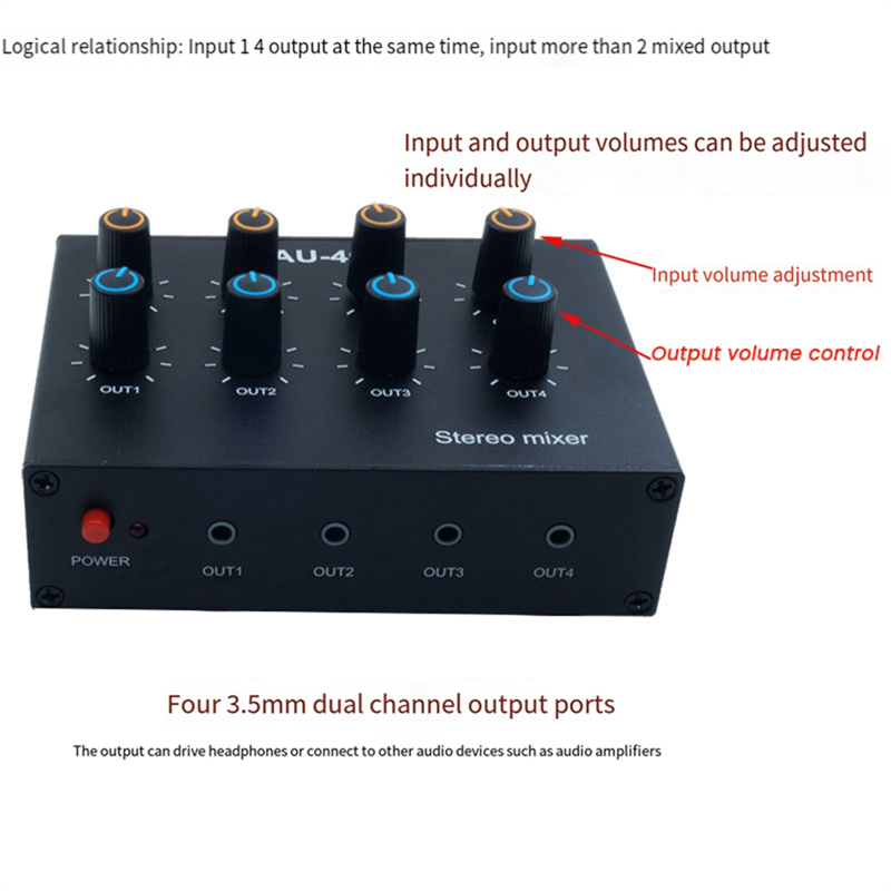 M07K-AU-404 Стереозвук Четыре  – обзор и цена Audio Music Mixer