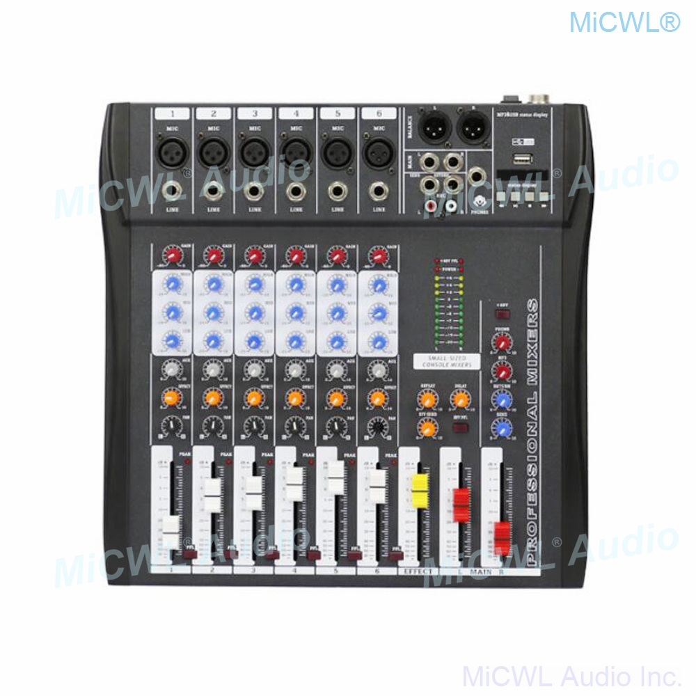 Аудиомикшер MiCWL 6-канальный  – обзор и цена Audio Music Dj