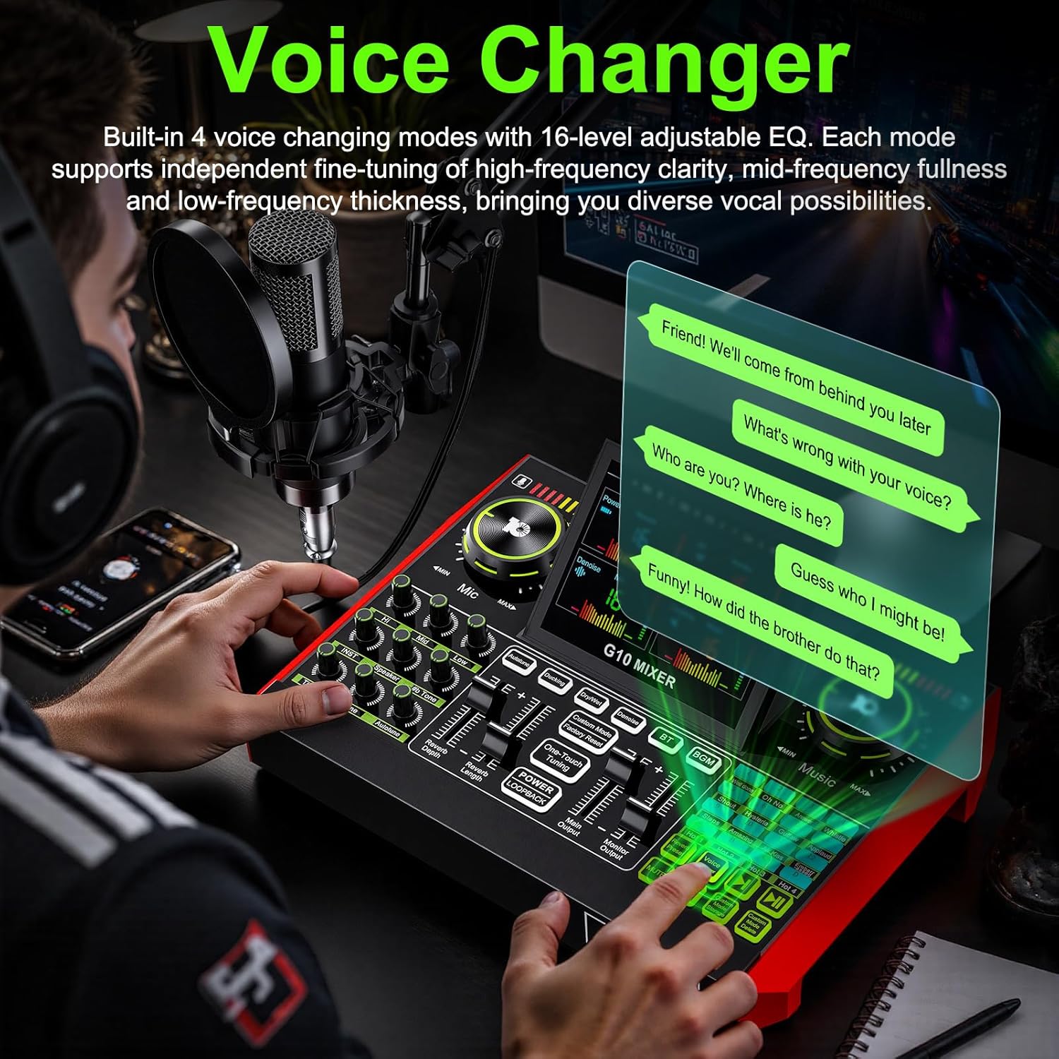 Аудиоинтерфейс Tenlamp G10 для – обзор и цена Audio Music Mixer