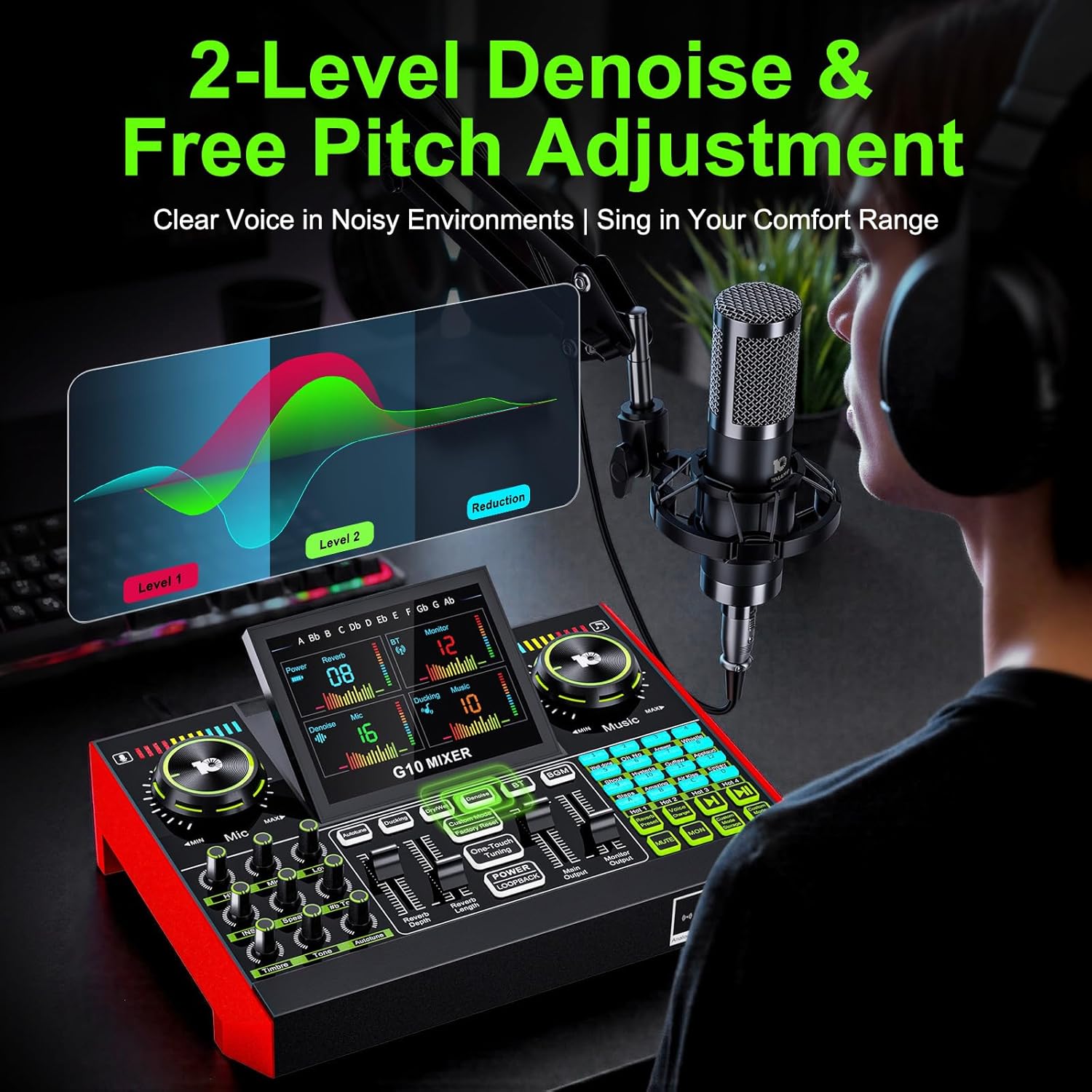 Аудиоинтерфейс Tenlamp G10 для – обзор и цена Audio Music Mixer