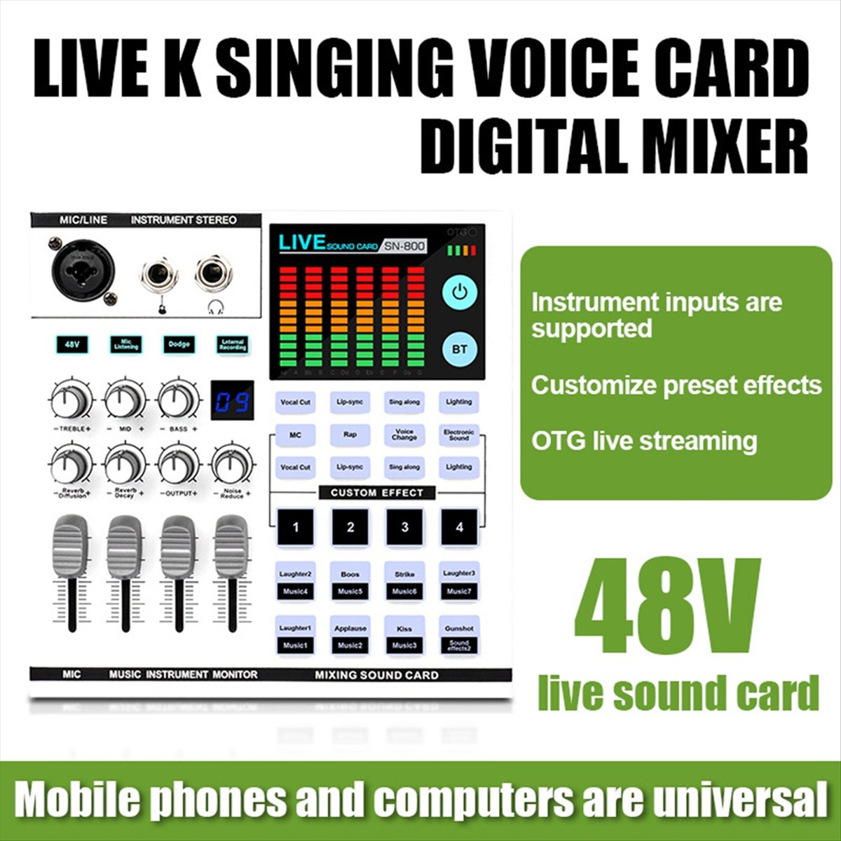 Звуковая карта DTC5 SN800 для  – обзор и цена Audio Music Mixer