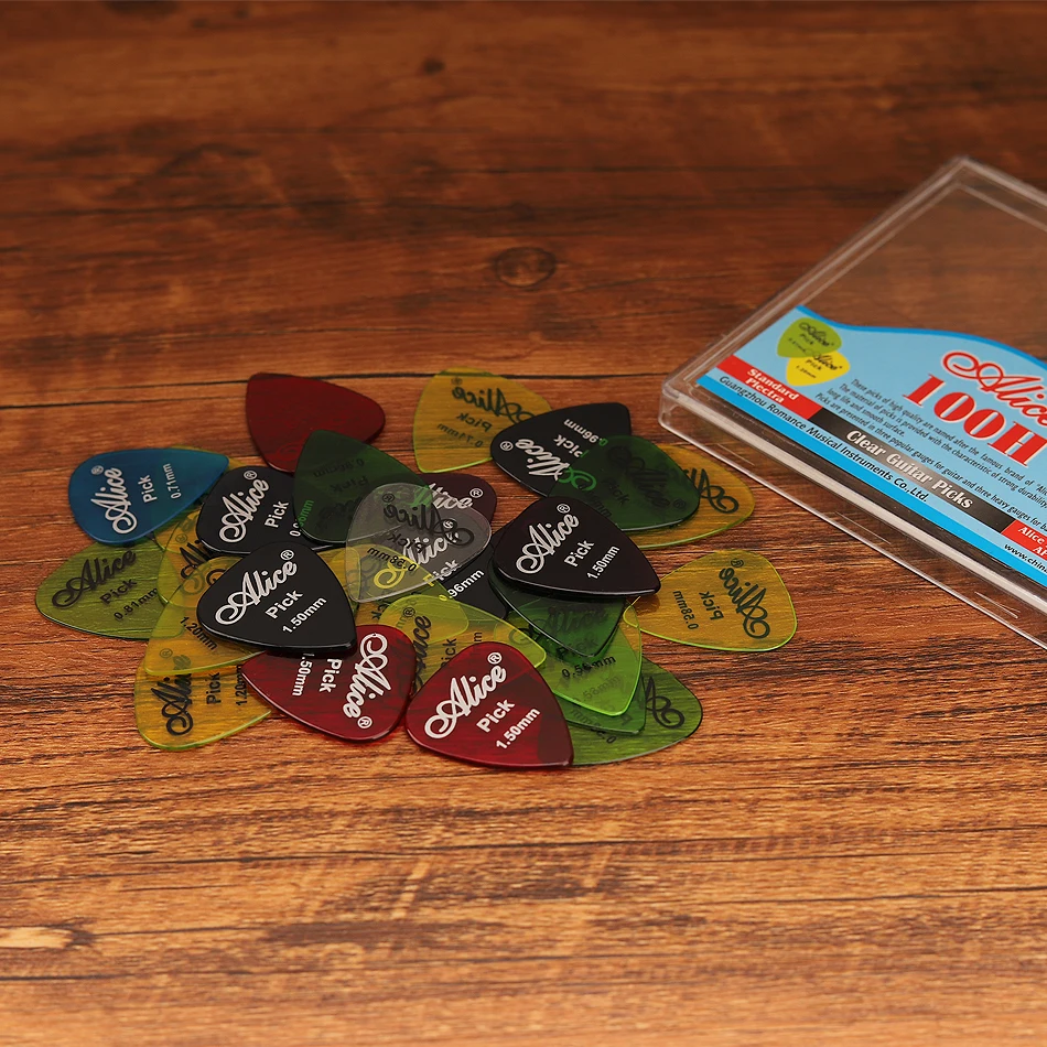 Alice AP-100H 100 шт./компл. п – обзор и цена Electric Guitar Pick Pack