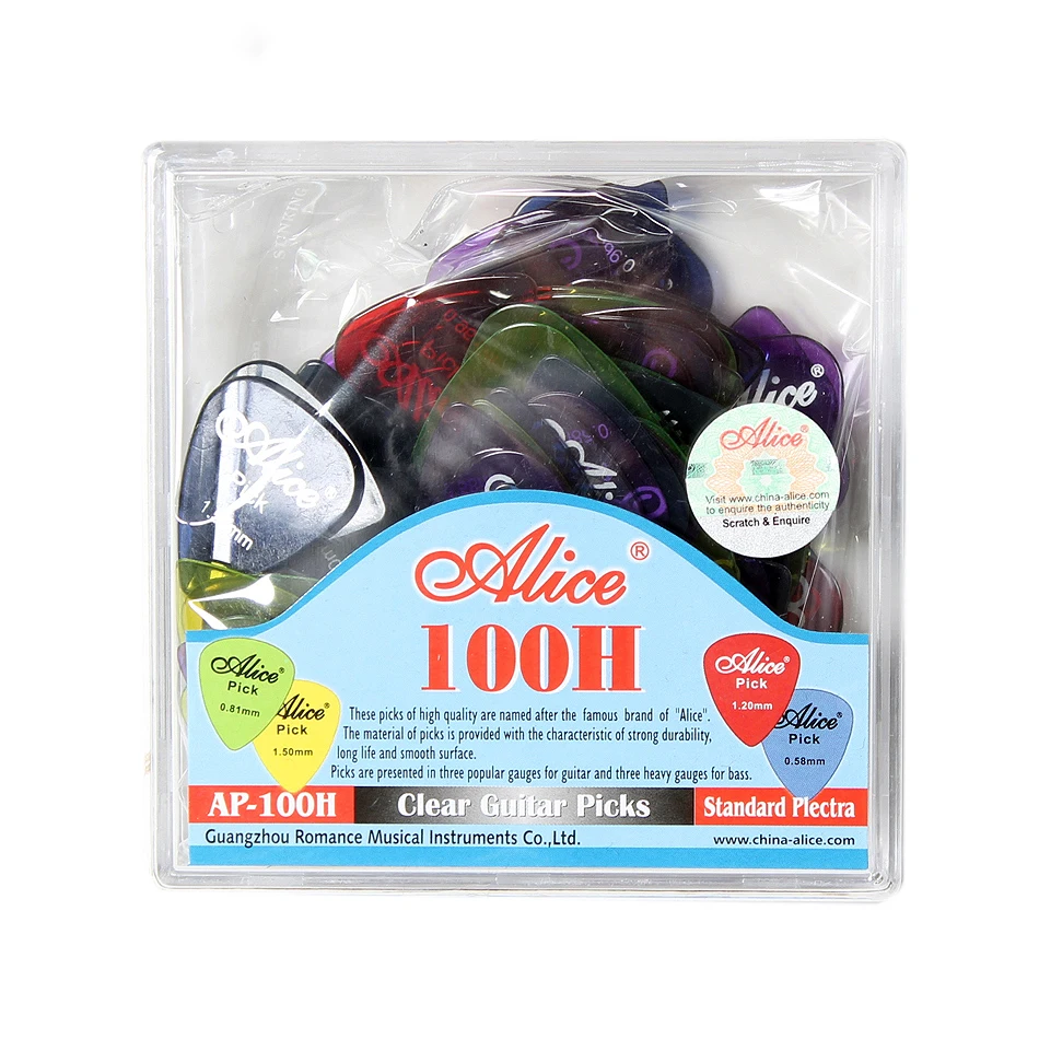 Alice AP-100H 100 шт./компл. п – обзор и цена Electric Guitar Pick Pack
